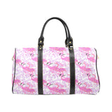 Pink flamingo flower pattern Travel Bag
