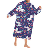 Colorful butterfly flower pattern.eps Blanket Robe with Sleeves