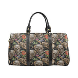 Skull rose humming bird flower pattern Travel Bag