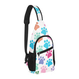 Dog Paws Pattern Print Design 01 All Over Print Chest Bag