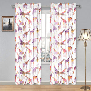 Giraffe Pattern Print Design 02 Gauze Curtain