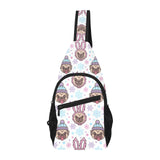 Cute pug hat rabbit costume pattern All Over Print Chest Bag