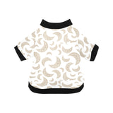 Cool gold moon abstract pattern All Over Print Pet Dog Round Neck Fuzzy Shirt