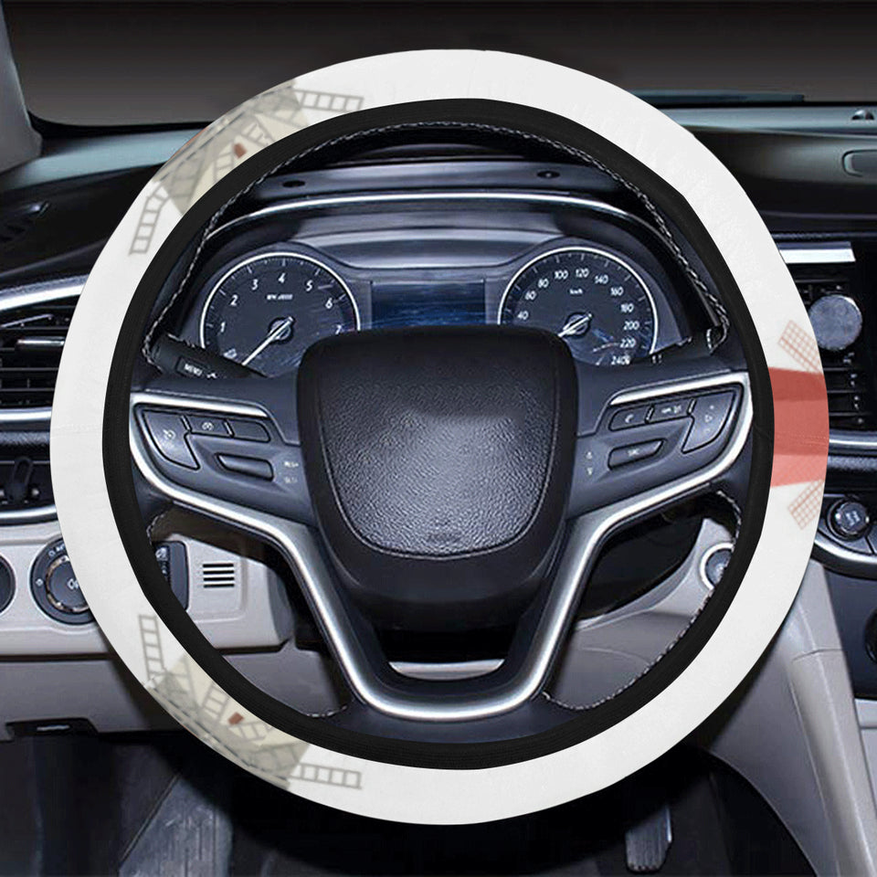 windmill design pattern Car Steering Wheel Cover