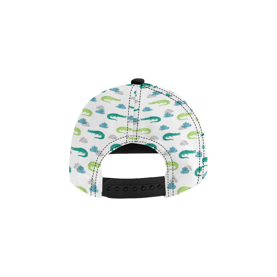 watercolor crocodile pattern All Over Print Snapback Cap