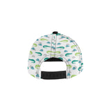 watercolor crocodile pattern All Over Print Snapback Cap