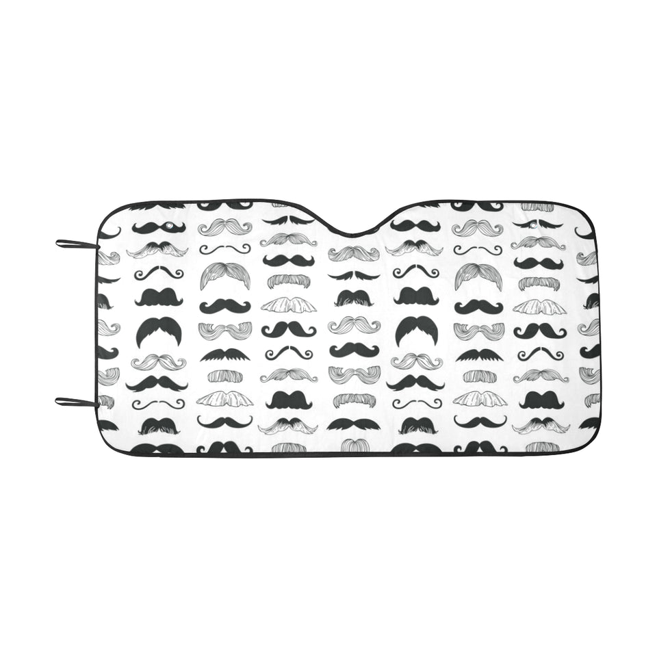 Mustache Beard Pattern Print Design 04 Car Sun Shade