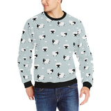 Sheep polka dot cloud pattern Men's Crew Neck Sweatshirt