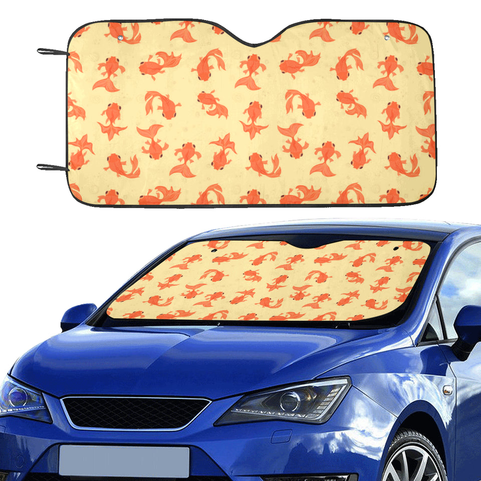 Goldfish Pattern Print Design 02 Car Sun Shade