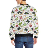 Cute dinosaurs pattern Men's Crew Neck Sweatshirt