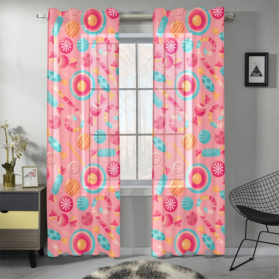 Colorful candy pattern Gauze Curtain