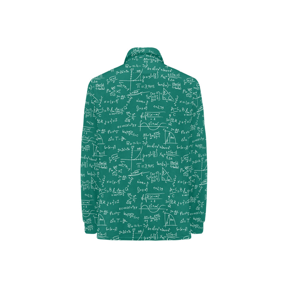 Math Pattern Print Design 01 Women's Long Sleeve Polo Shirt