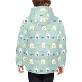 Cute hamster cheese pattern Kids' Boys' Girls' Padded Hooded Jacket