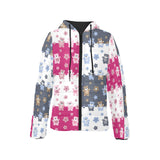 Teddy Bear Pattern Print Design 03 Women's Padded Hooded Jacket