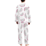 dragon fruit pattern Men's Long Pajama Set