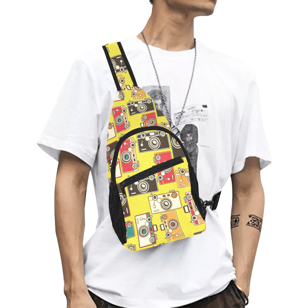 Camera Pattern Print Design 02 All Over Print Chest Bag