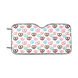 Pretzels Pattern Print Design 04 Car Sun Shade