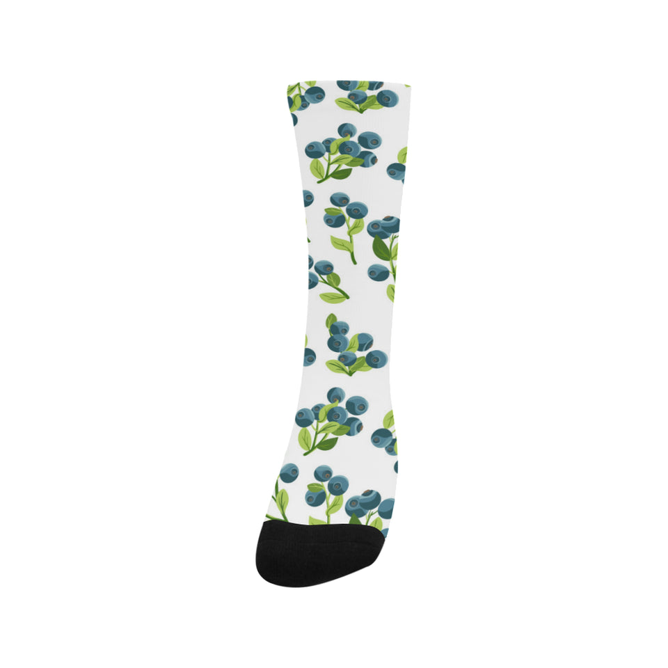 blueberry white background Crew Socks