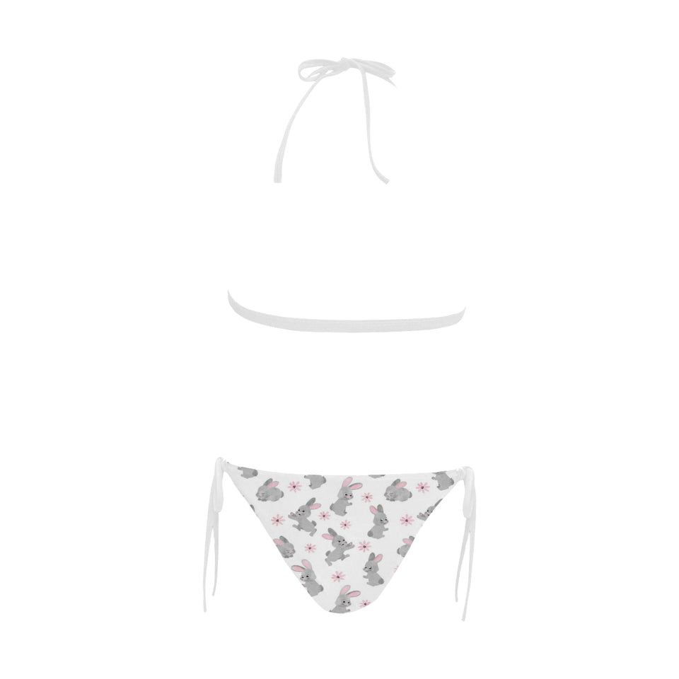 Watercolor cute rabbit pattern Sexy Bikinis Two-Piece Swimsuits