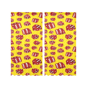 Dice Pattern Print Design 04 Gauze Curtain