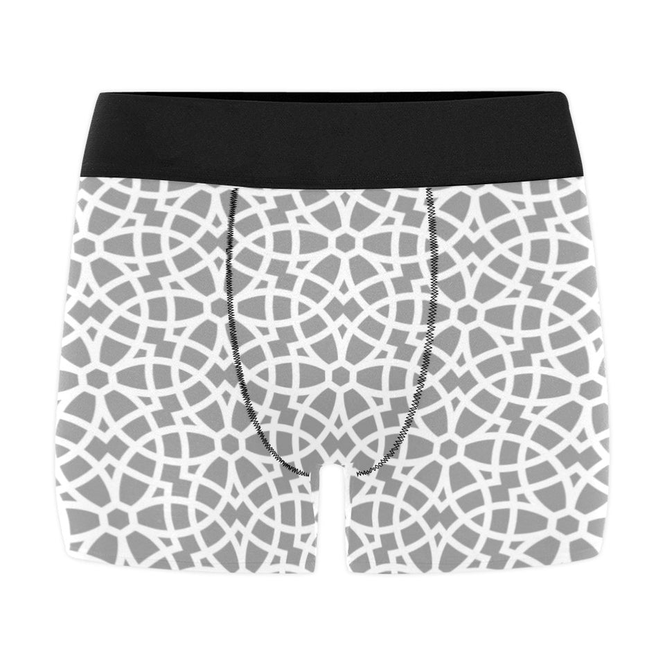 arabic gray pattern Men's All Over Print Boxer Briefs Men's Underwear