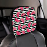 Watercolor paint textured watermelon pieces Car Headrest Cover