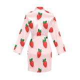 Strawberry beautiful pattern Women's Long Sleeve Belted Night Robe