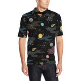 space pattern Men's All Over Print Polo Shirt