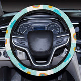 Llama alpaca cactus leaves pattern Car Steering Wheel Cover