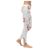 Daruma japanese wooden doll cherry blossom flower Women's Legging Fulfilled In US