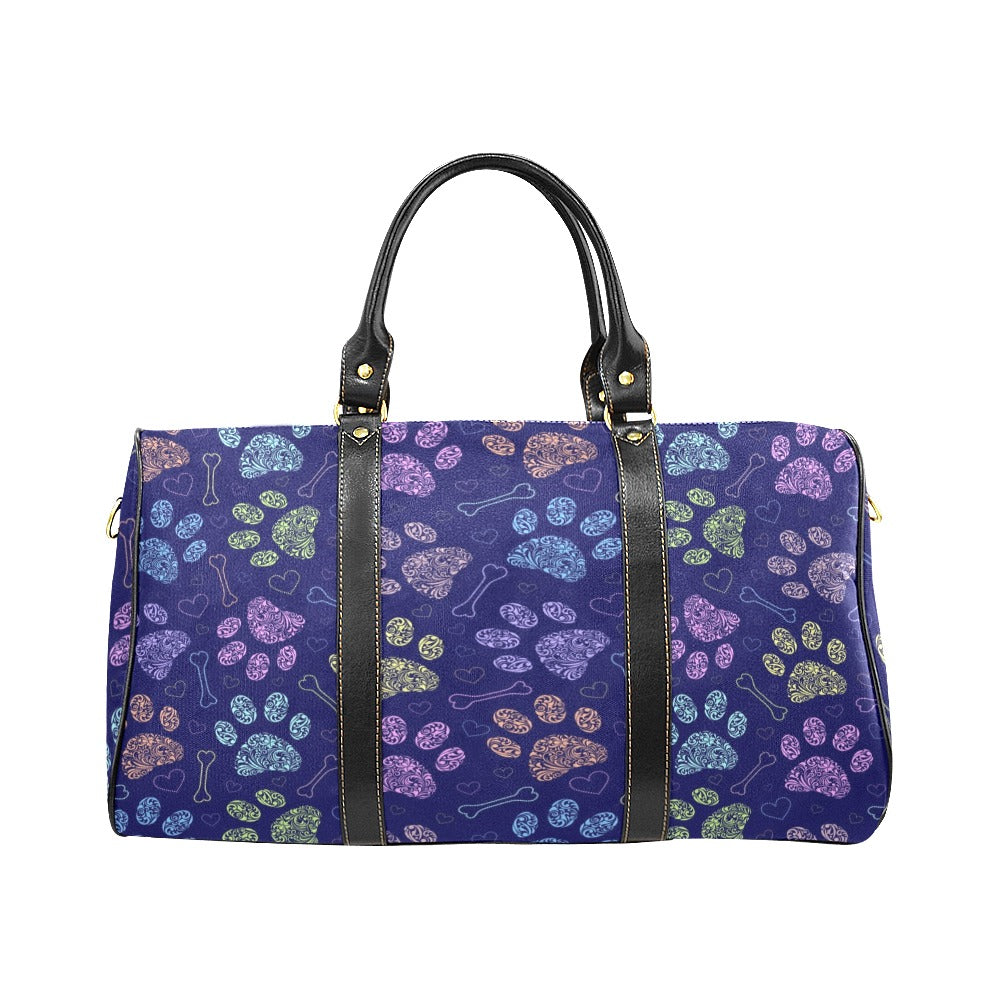 Dog Paws Pattern Print Design 02 Travel Bag