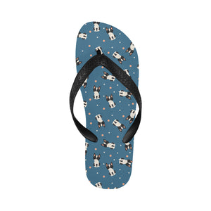 Cute boston terrier dog spattern Unisex Flip Flops