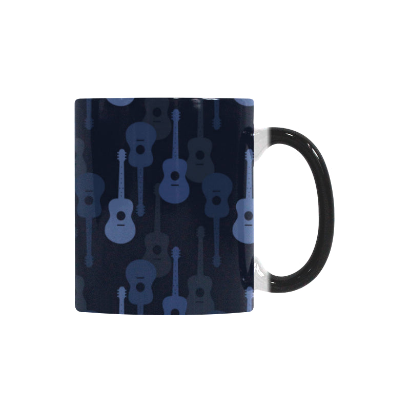 Blue Theme guitar pattern Morphing Mug Heat Changing Mug