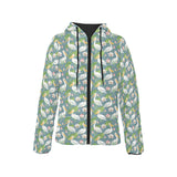 Pelican Pattern Print Design 04 Women's Padded Hooded Jacket