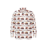 Camper Van Pattern Print Design 01 Men's Long Sleeve Polo Shirt