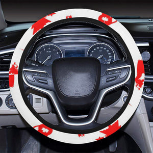 Canada Pattern Print Design 04 Car Steering Wheel Cover