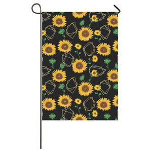 sunflower golden polygonal shapes House Flag Garden Flag