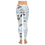Cute dolphins Childish Style pattern Women's Legging Fulfilled In US