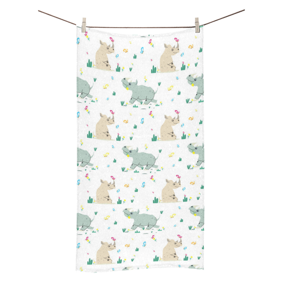 Cute Rhino pattern Bath Towel
