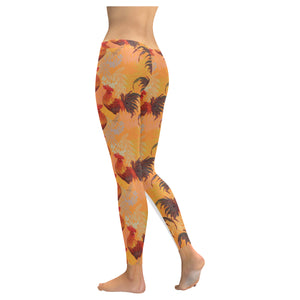 red rooster chicken cock pattern Women's Legging Fulfilled In US