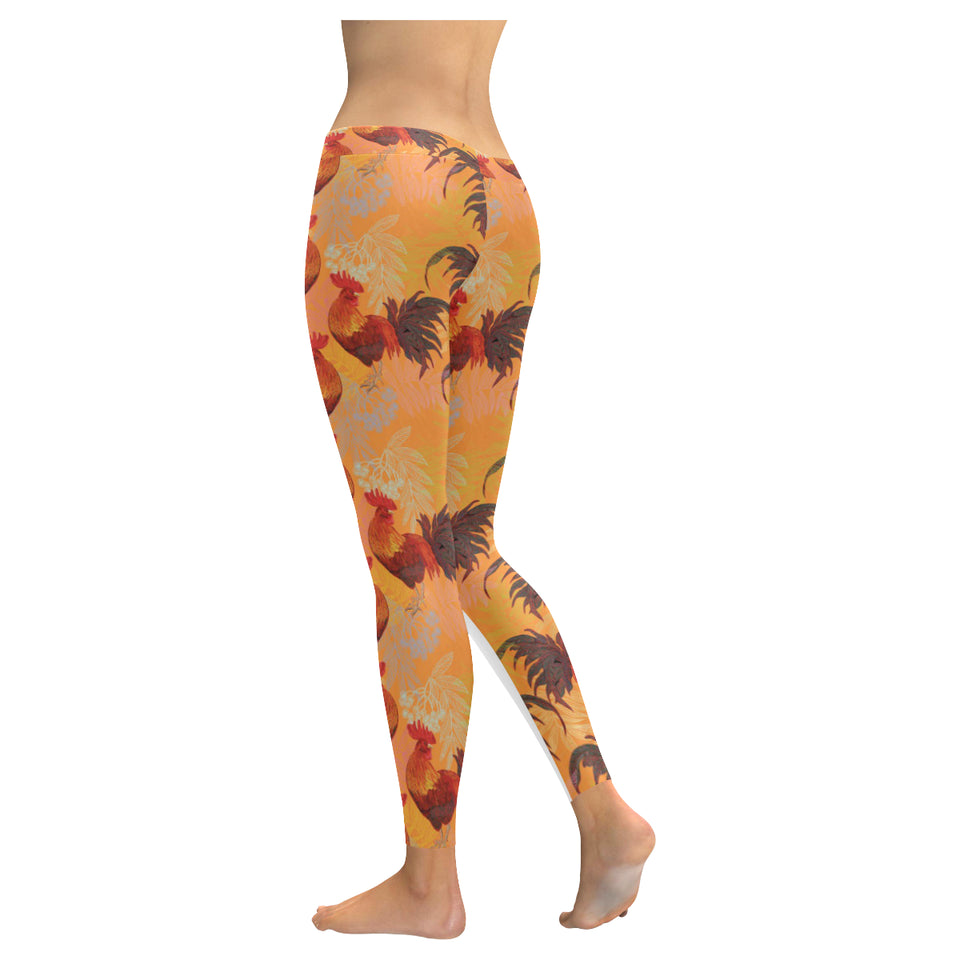red rooster chicken cock pattern Women's Legging Fulfilled In US