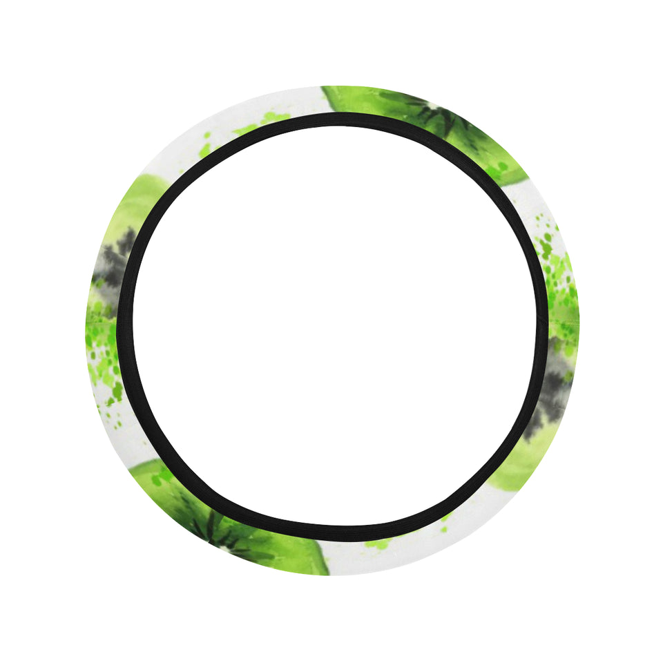 Watercolor kiwi pattern Car Steering Wheel Cover