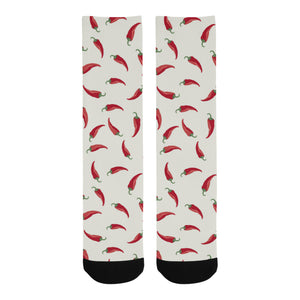 Chili peppers pattern Crew Socks