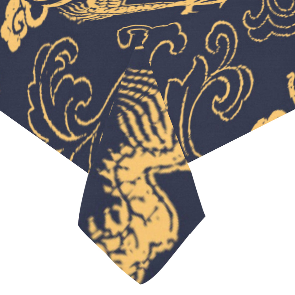 Gold dragon pattern Tablecloth