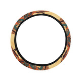 Camel polynesian tribal design pattern Car Steering Wheel Cover