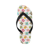 Color cute owl pattern Unisex Flip Flops