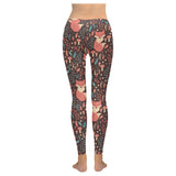 fox leaves mushroom pattern Women's Legging Fulfilled In US