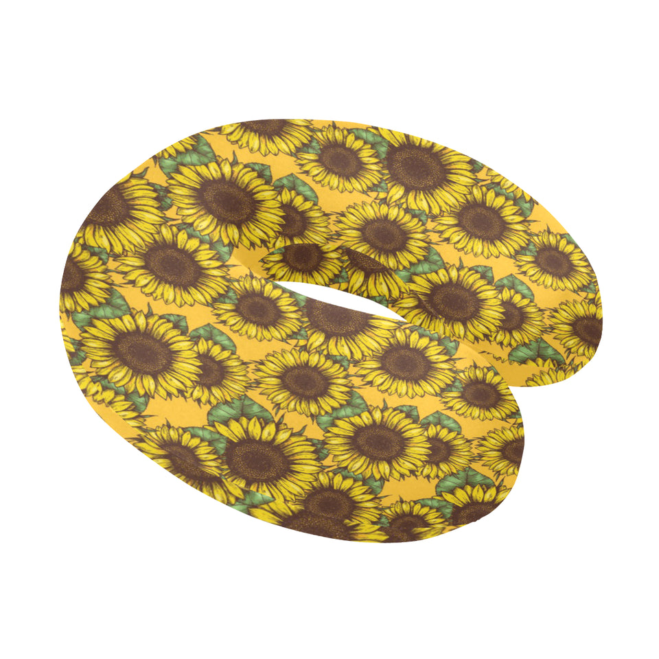 Sunflower pattern U-Shaped Travel Neck Pillow