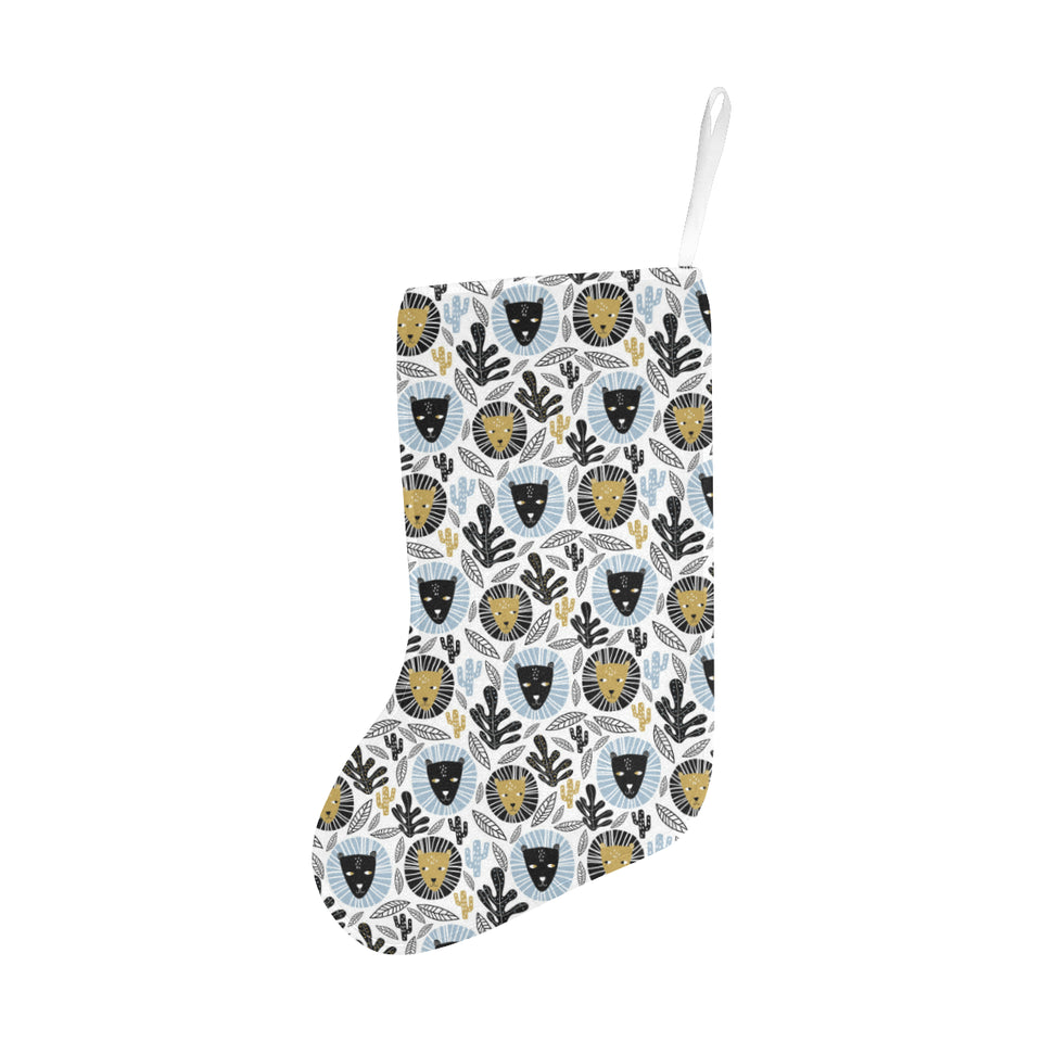 Lion Pattern Print Design 05 Christmas Stocking