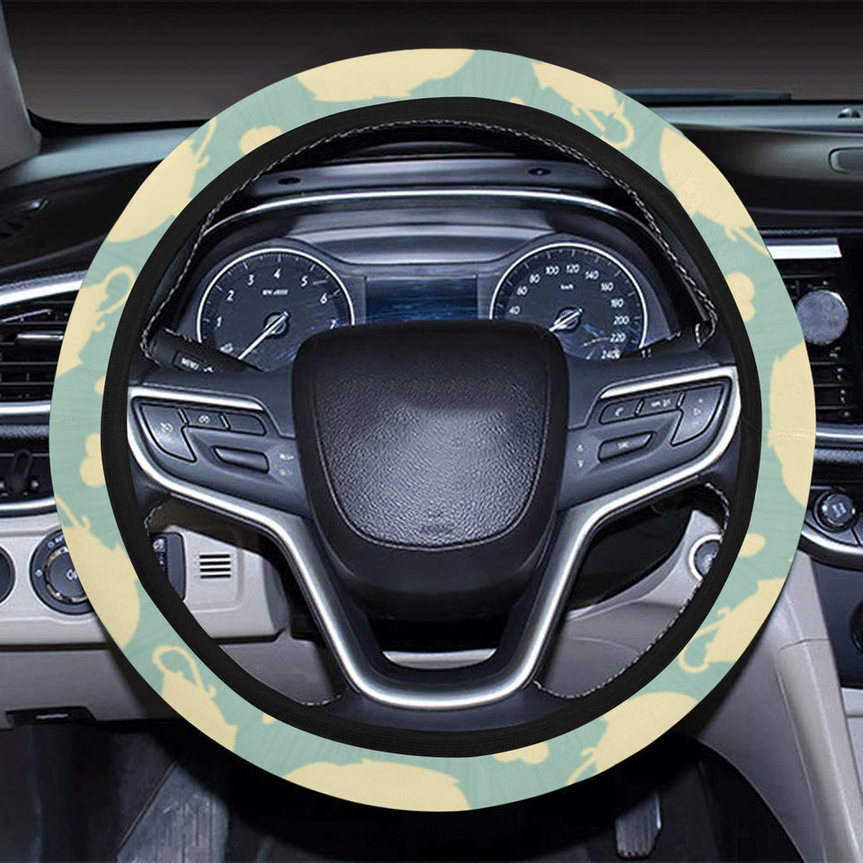 Tea pots Pattern Print Design 02 Car Steering Wheel Cover